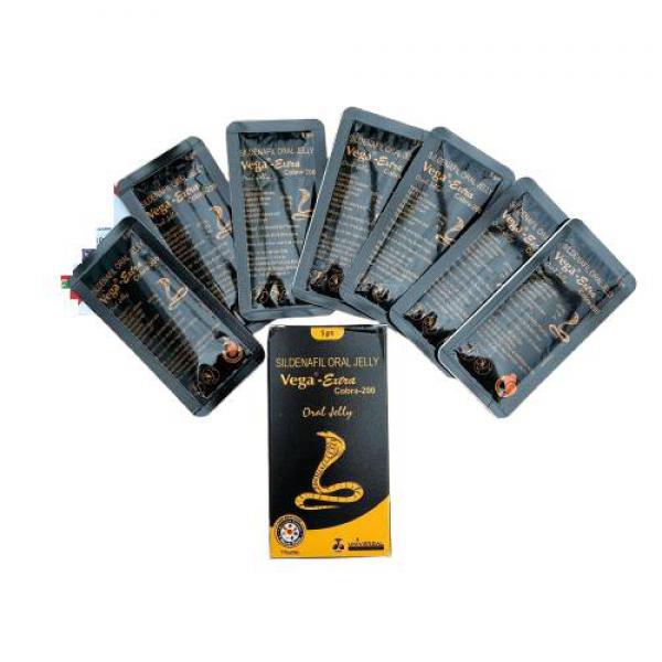 Vega Extra Oral Jelly Cobra 200mg Sildenafil Thạch Uống Tăng Cương Cứng Kéo Dài Thời Gian Hiệu Quả 