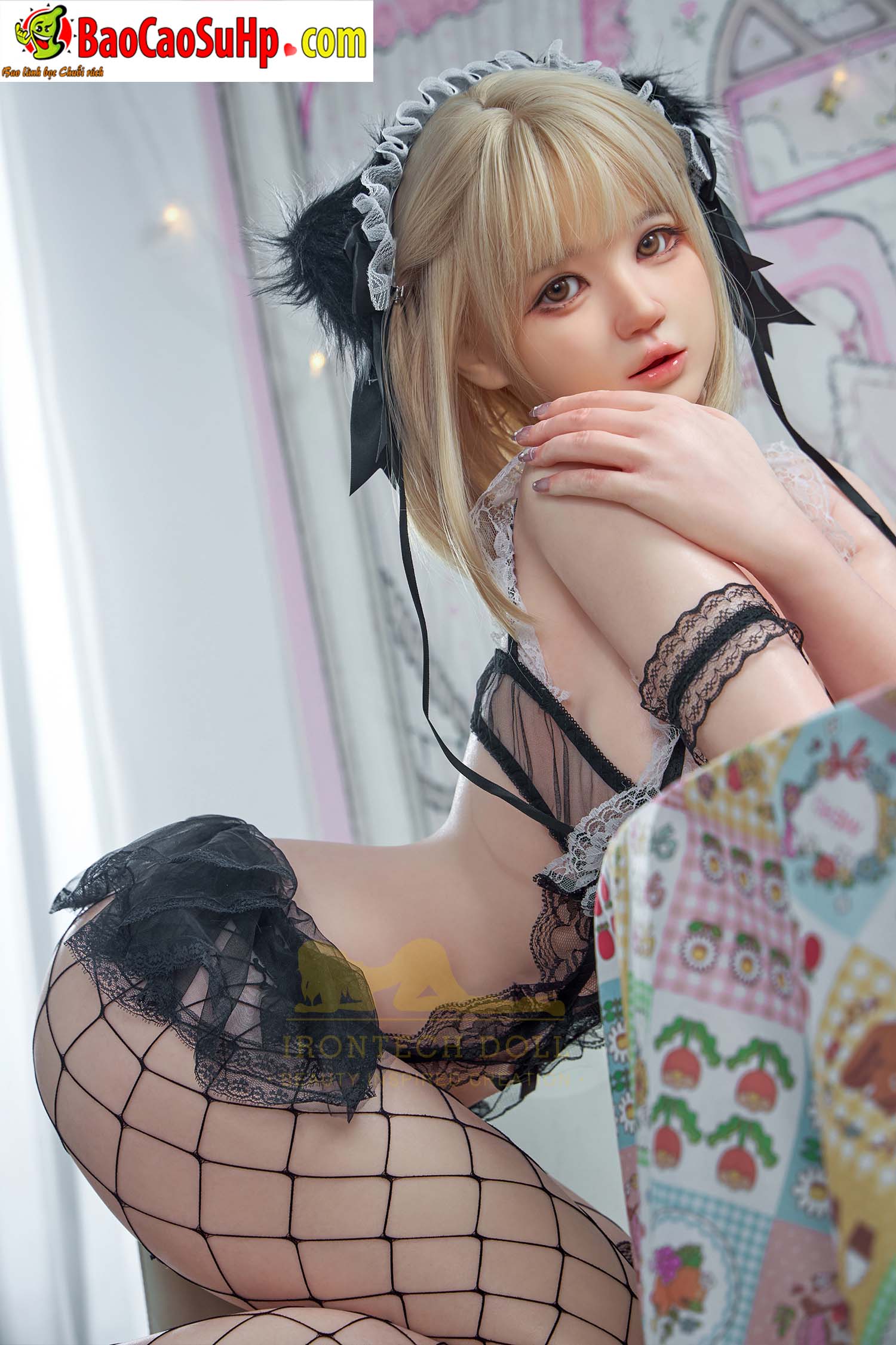 Bup be tinh duc Full Silicone Anime Maid Sex Doll 161cm T3 Yami Neko Meido 7