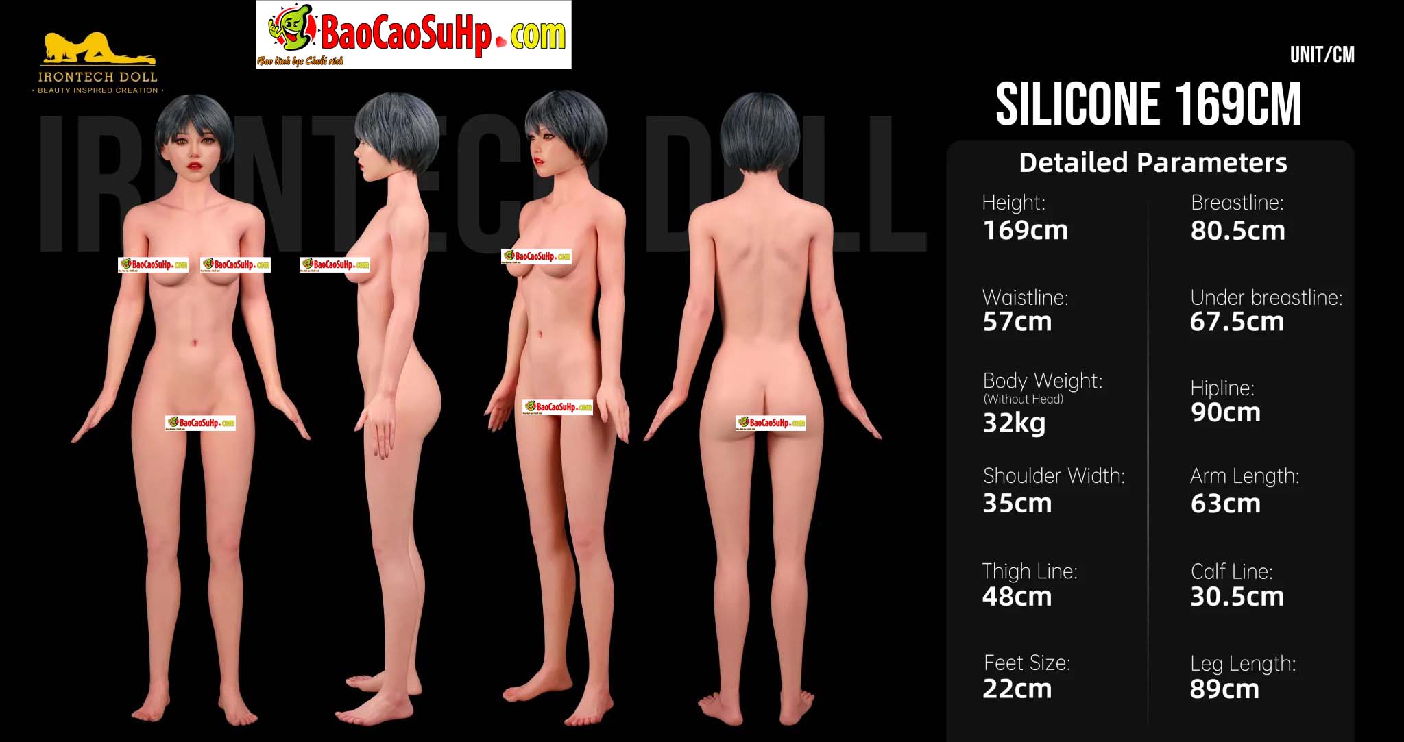 Búp bê tình dục Full Silicone Irontech Sultry 169cm S44 siêu chân thực