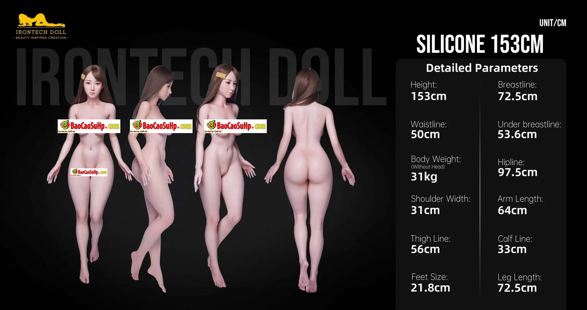 Bup be tinh duc Full Silicone Irontech Manami 153cm S14 ROS MAX Silk Glow 19