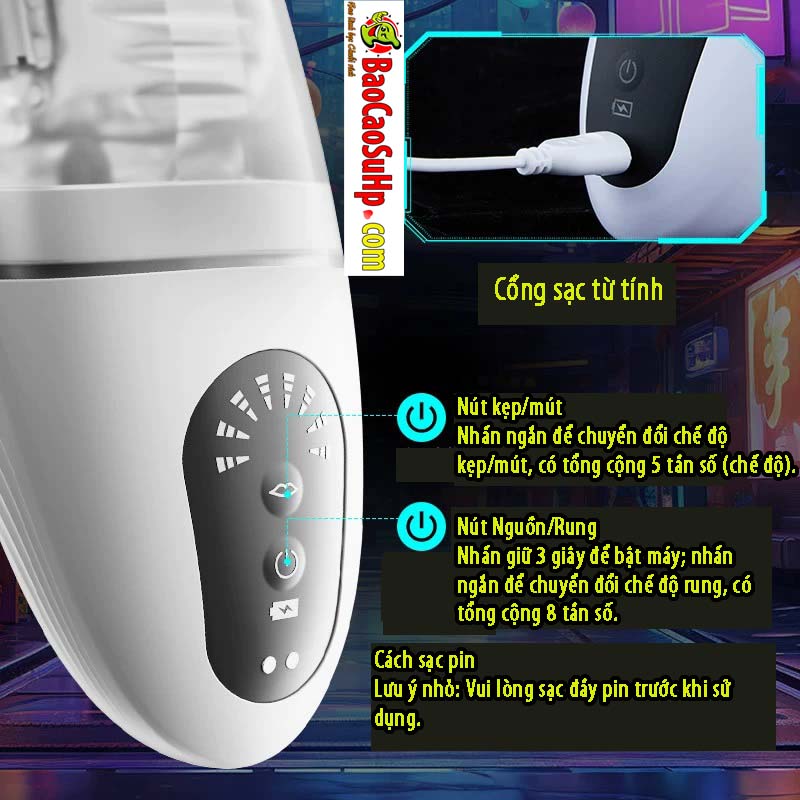Cốc thủ dâm dạng miệng giả Wakakusa tự động siêu mềm Rung liếm - ảnh bìa 4