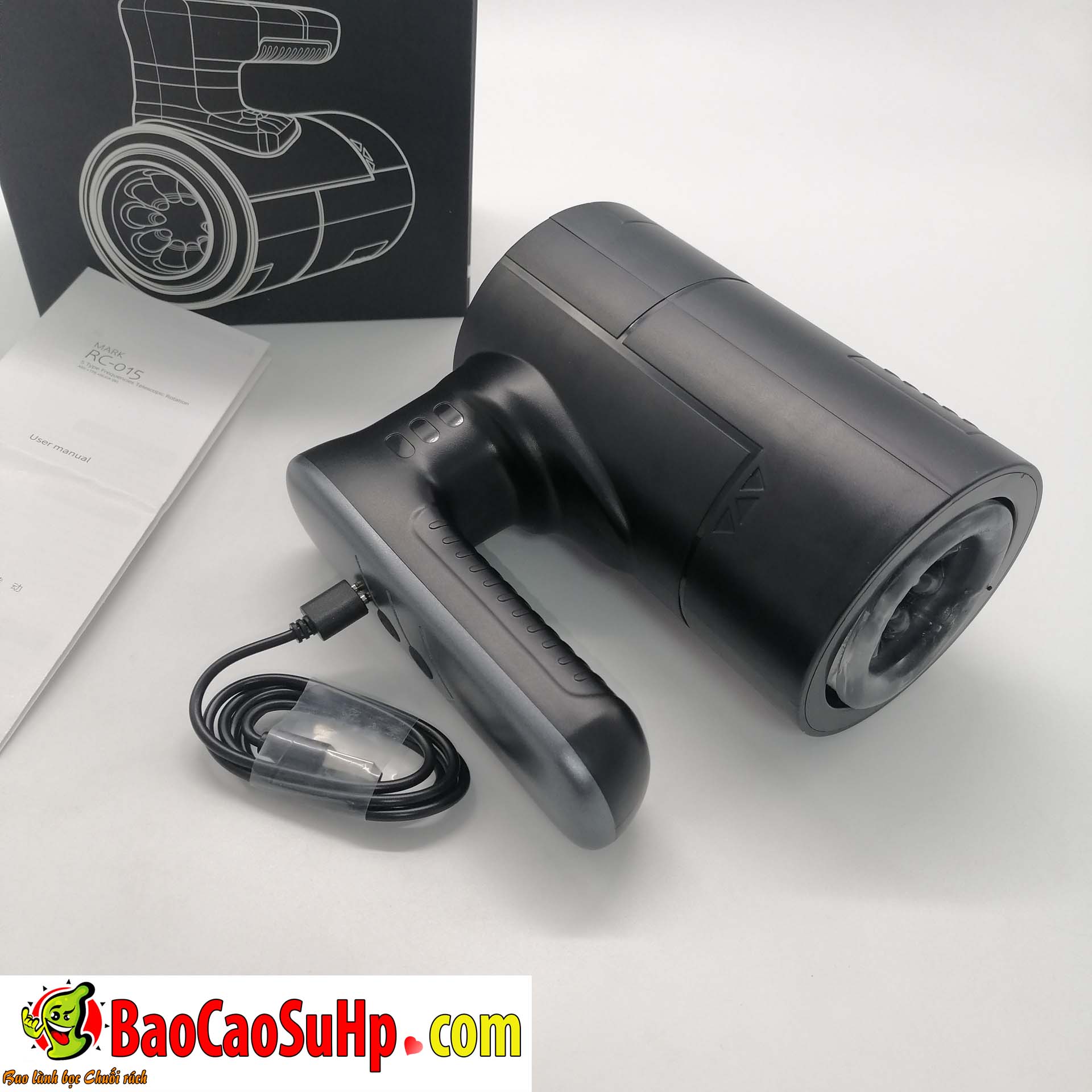 Cốc thủ dâm tự động Black Mark thụt lên xuống nhỏ gọn mạnh mẽ RC-015 - ảnh giới thiệu 1