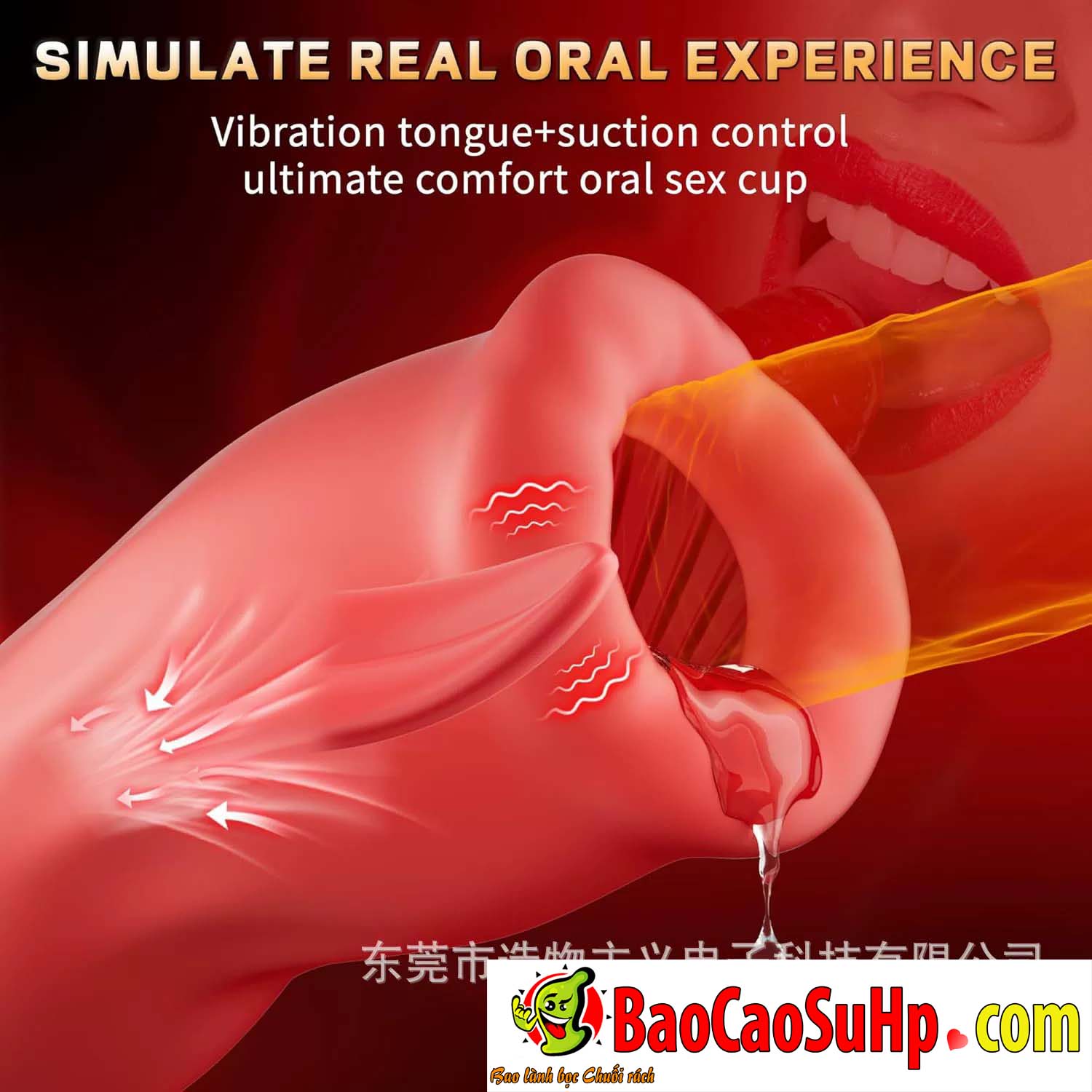 Cốc thủ dâm miệng có lưỡi Kinkage Ruriko điều khiển APP nhiều chế độ mềm mại