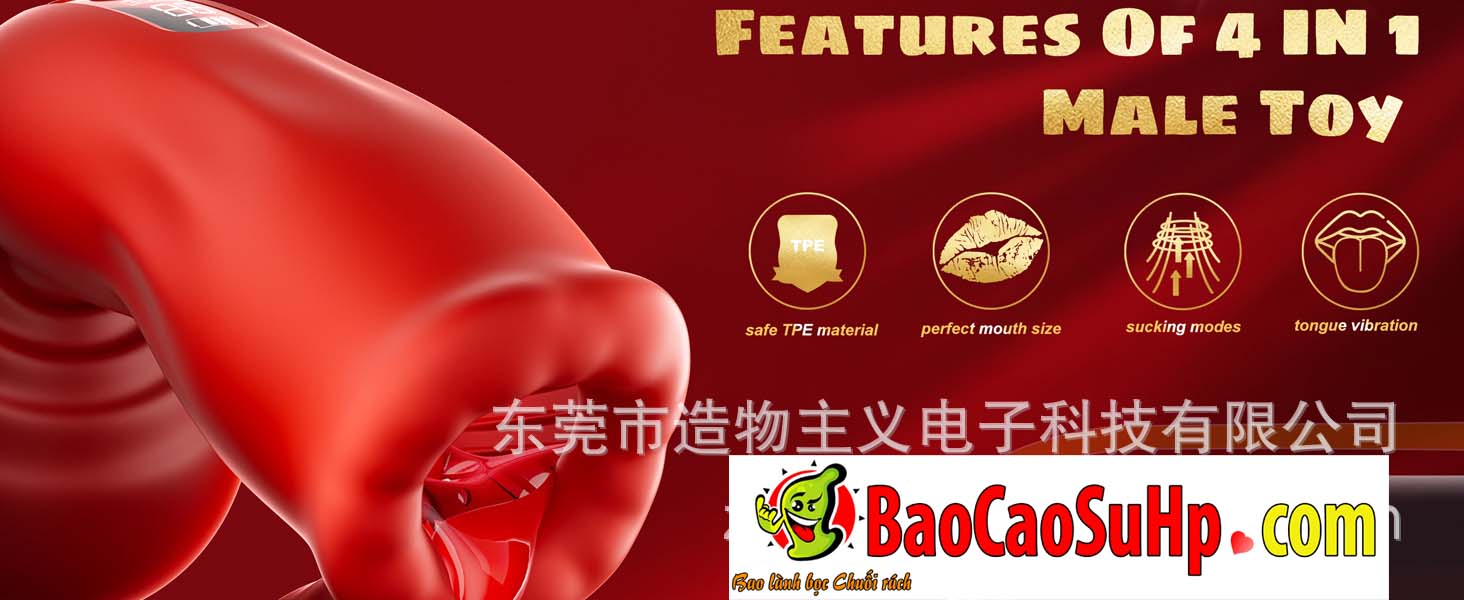 Cốc thủ dâm miệng có lưỡi Kinkage Ruriko điều khiển APP nhiều chế độ mềm mại