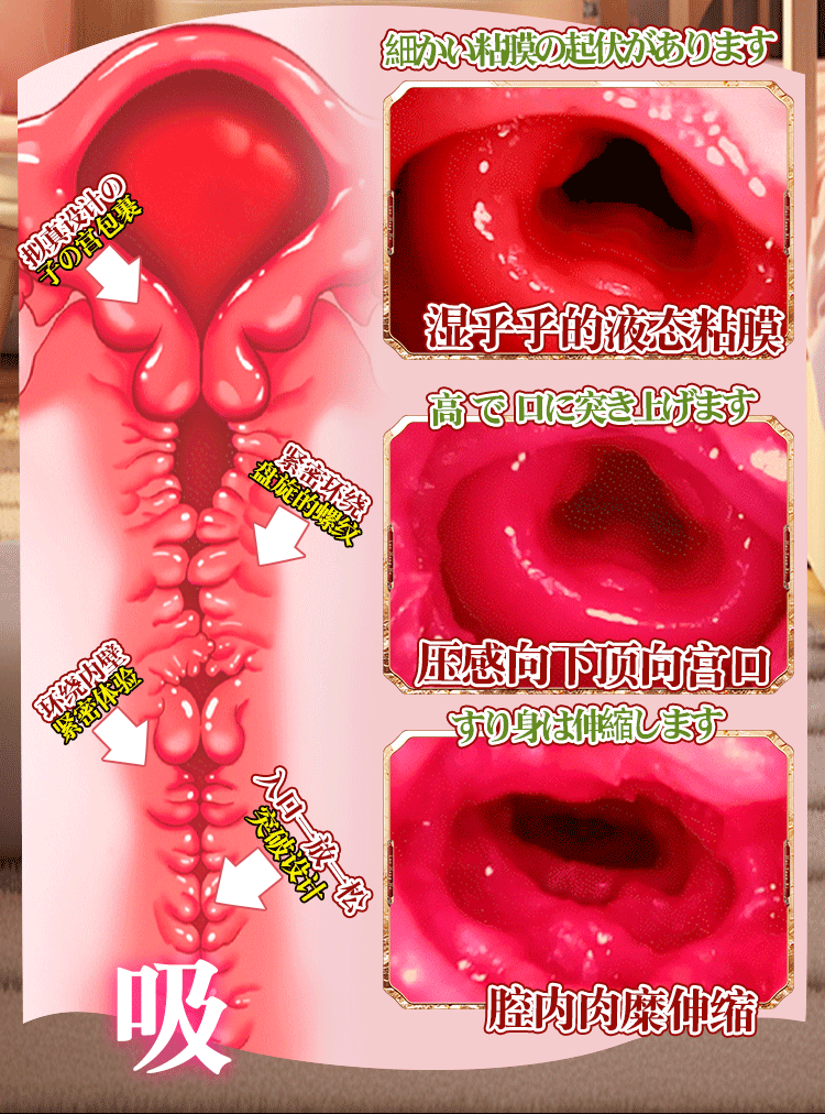 Âm đạo giả Jiuai Sakuragi 3D đúc nguyên khối Giác ngộ 960g