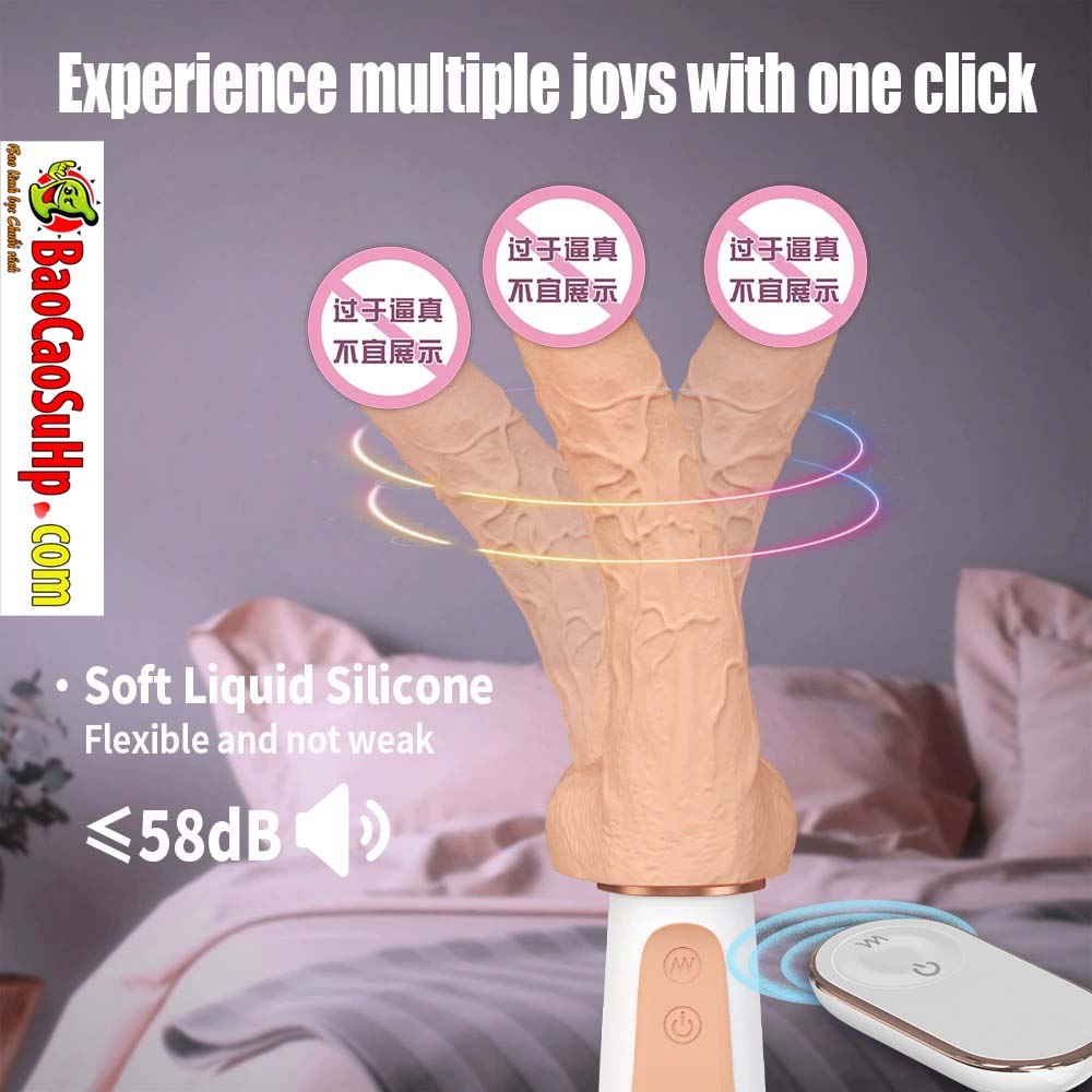 Dương vật giả đóng đất Silicone rung thụt Shande S269 Porphyria ảnh 3