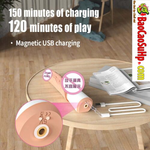 Dương vật giả đóng đất Silicone 360 rung thụt Shande S269 Porphyria