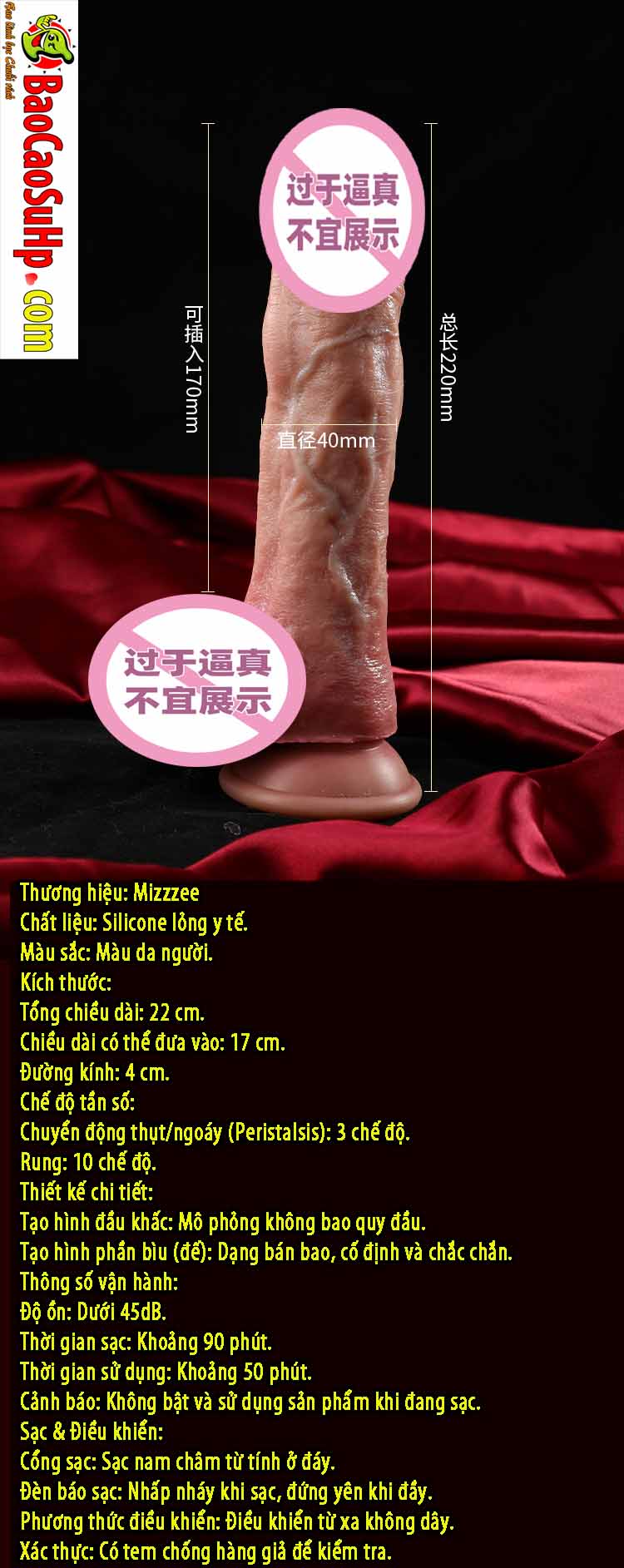 gt Duong vat gia dong dat full silicone rung thut Benjamin 17