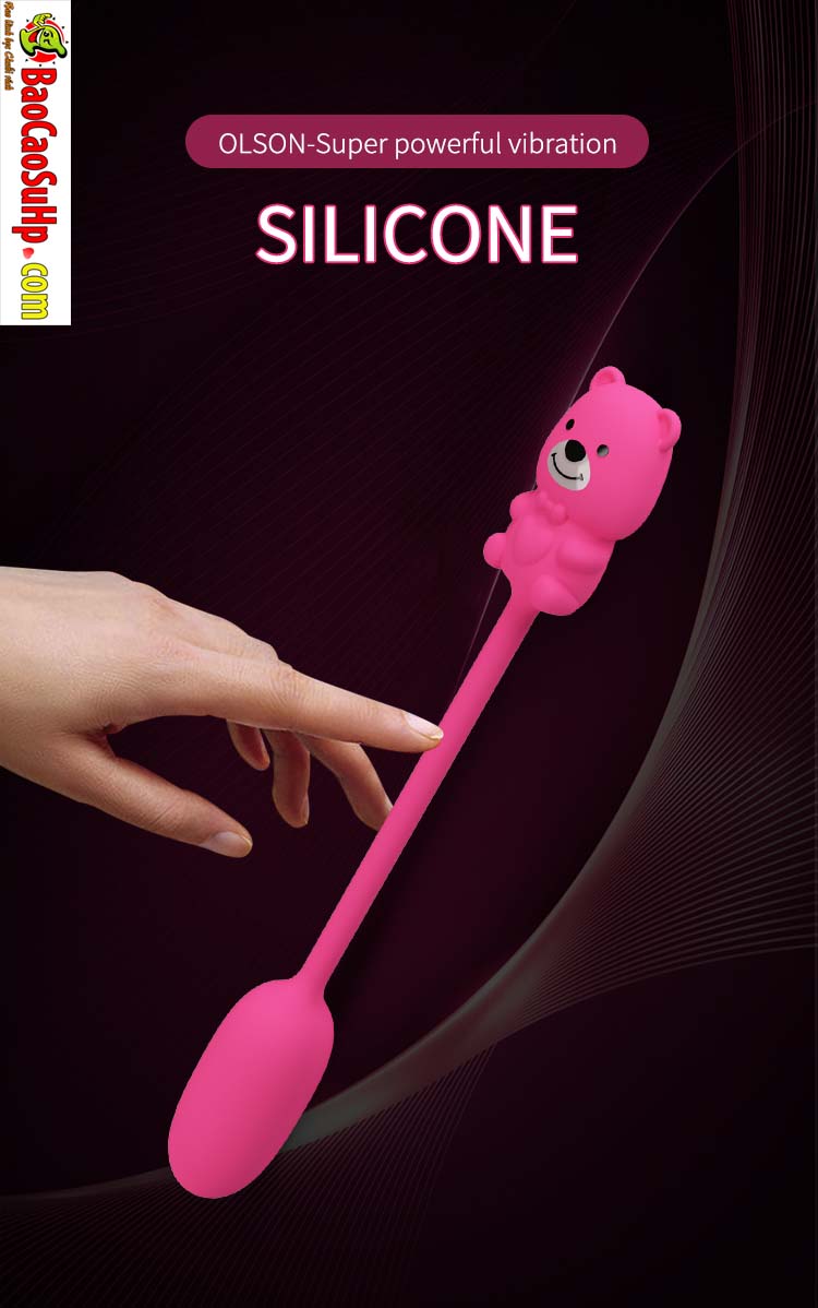 Trứng rung Prettylove Silicone Gấu Olson BI-300141 - 7 chế độ rung