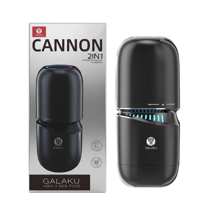 Âm đạo giả Galaku Cannon rung hút chân không xoay vô cực kết nối app điện thoại
