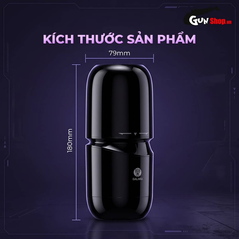 Âm đạo giả Galaku Cannon rung hút chân không xoay vô cực kết nối app điện thoại