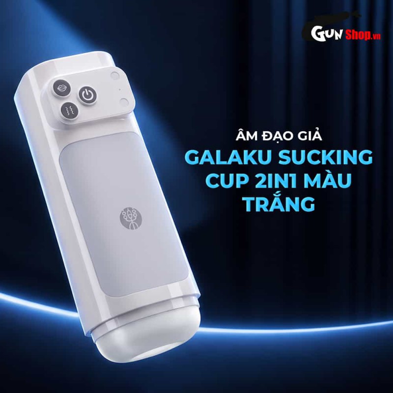 Âm đạo giả Galaku Sucking Cup rung hút mô phỏng iPhone 17 màu trắng