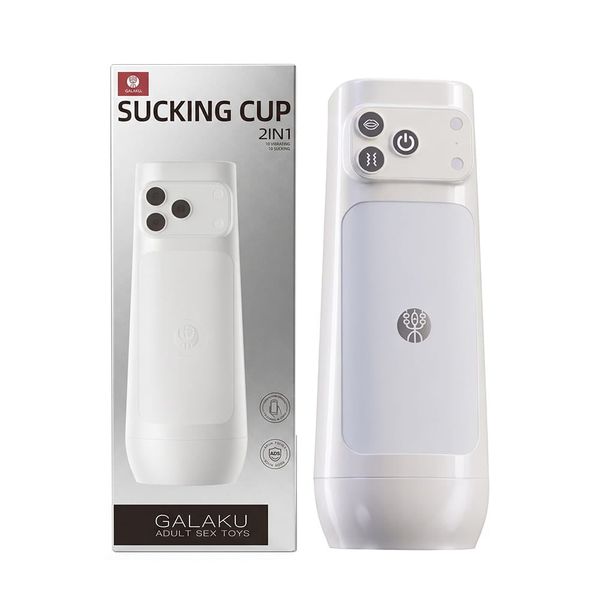 Âm đạo giả Galaku Sucking Cup rung hút mô phỏng iPhone 17 màu trắng