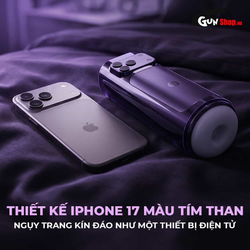 Âm đạo giả đa năng Galaku Sucking Cup 2in1 màu tím than