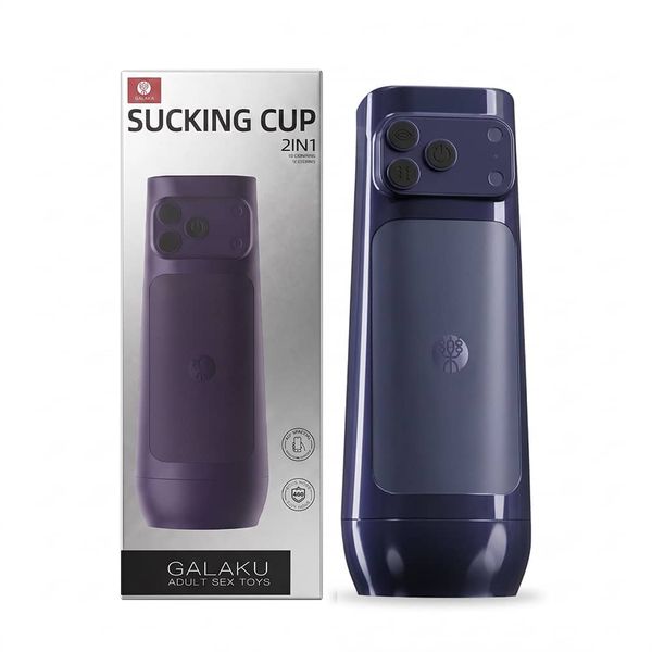 Âm đạo giả Galaku Sucking Cup rung hút nguỵ trang iPhone 17 màu tím than
