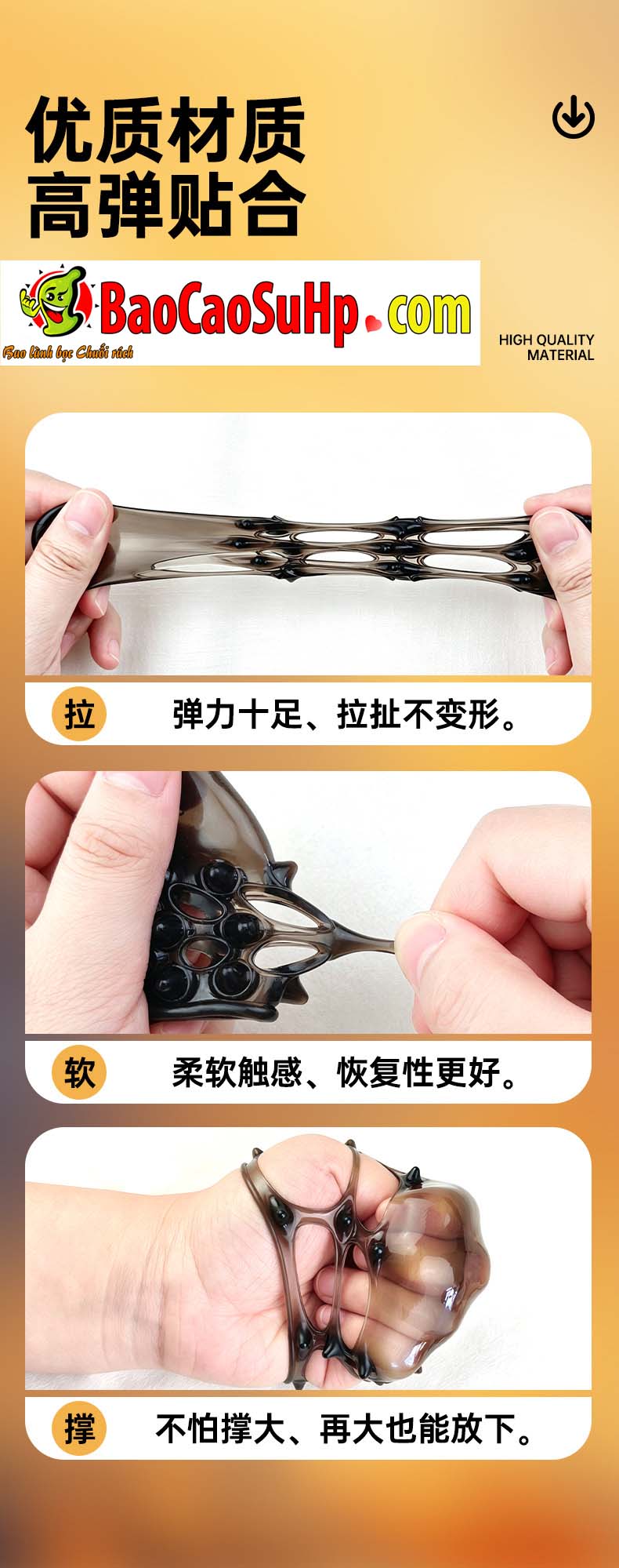 Ảnh giới thiệu Combo 2 bao cao su donden hở đầu Sullivan 8