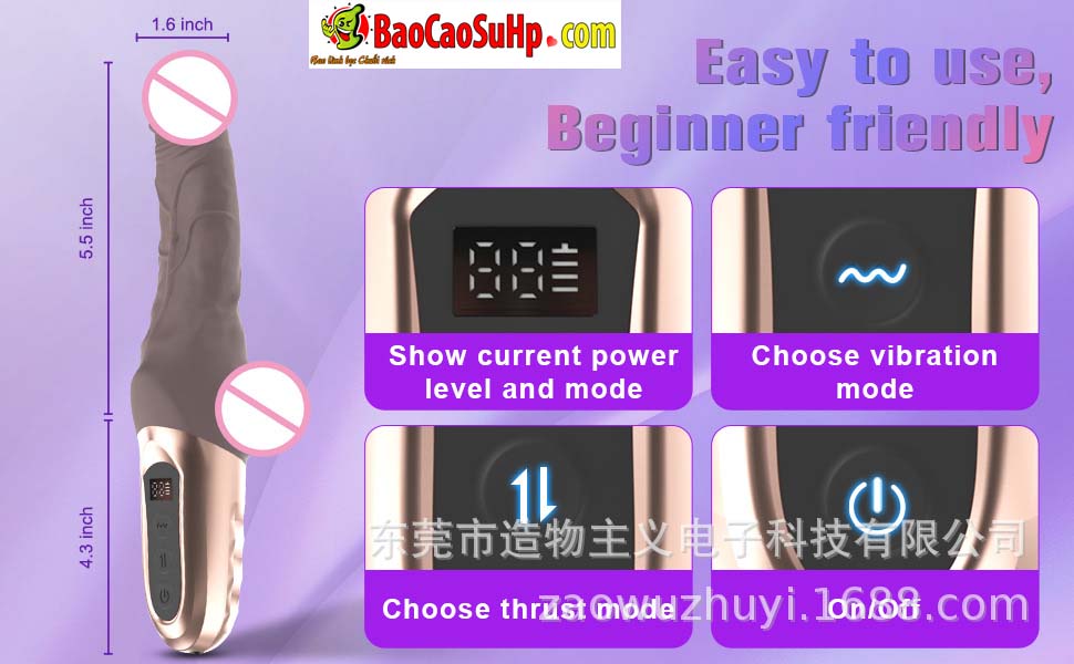 Dương vật giả Silicone Tenebris rung thụt ảnh 10