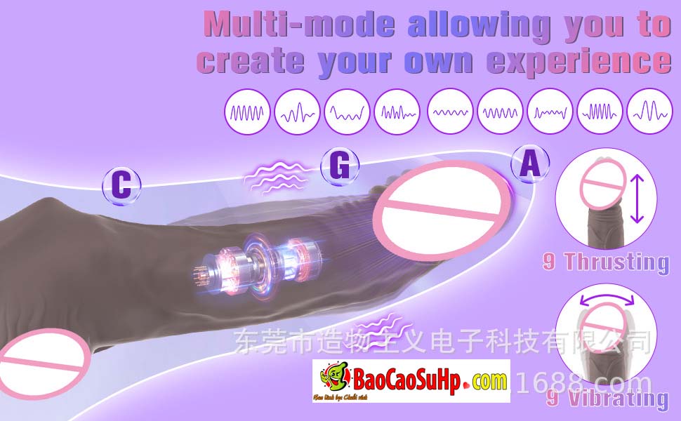 Dương vật giả Silicone Tenebris rung thụt ảnh 7