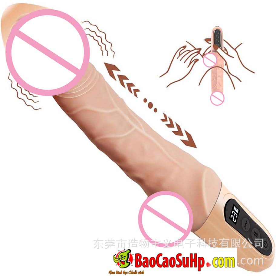 Dương vật giả cầm tay Silicone Tenebris rung thụt 9 chế độ
