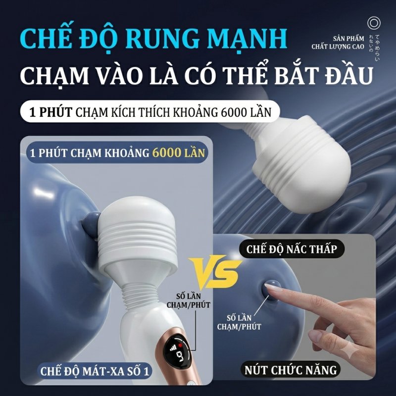 Chày rung phát nhiệt Mizzzee Happy Life White Firebaby giá rẻ rung mạnh
