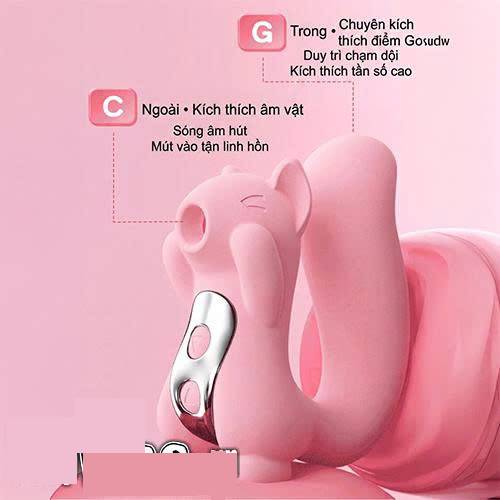Máy massage hình con sóc Stouch rung hút kích thích đa điểm