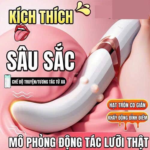 Dụng cụ massage điểm G đa năng xoay lắc bi chạy Jiuuy điều khiển qua app