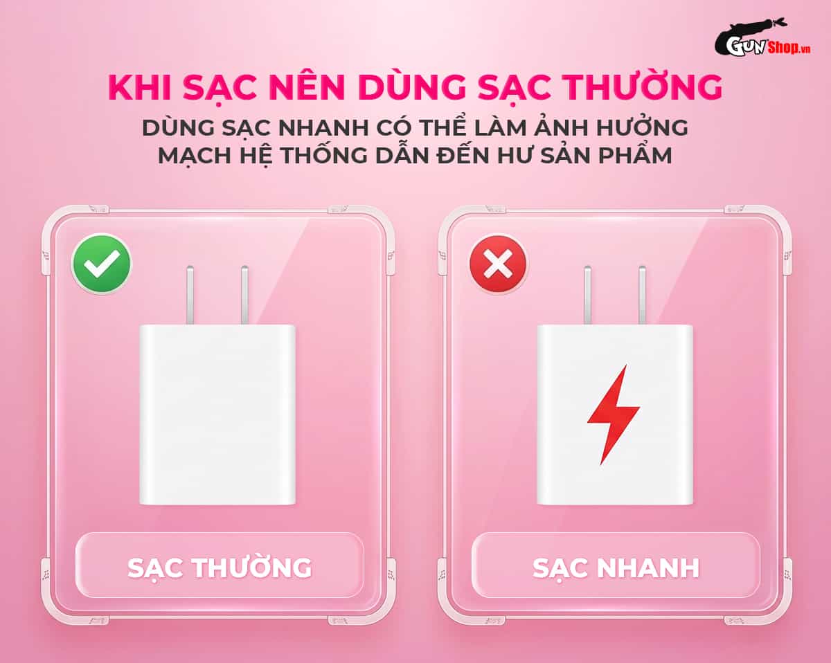 Lưu ý khi sạc que rung kích thích Galaku Ballet 2in1