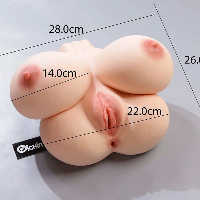Âm đạo giả Manmiao MG06 2 lỗ âm đạo hậu môn kèm ngực mềm mại