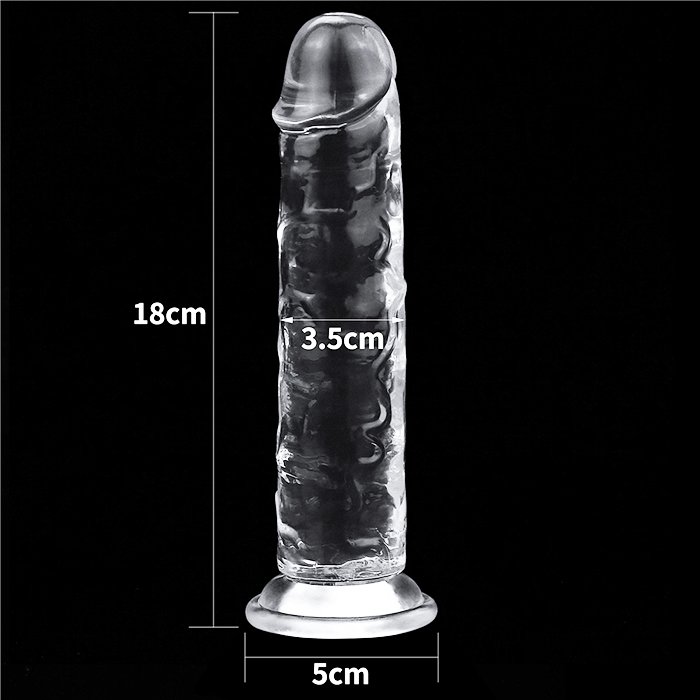 Lovetoy Flawless Clear 7 inch không bìu silicone mềm mịn