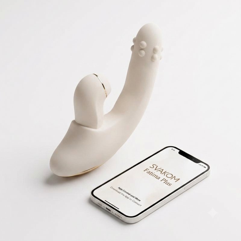 Dương vật giả Svakom Fatima Plus bi xoay massage điều khiển qua app