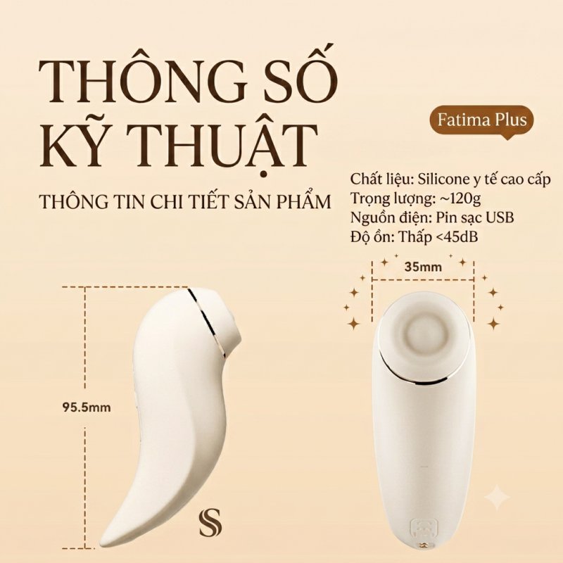 Dương vật giả Svakom Fatima Plus bi xoay massage điều khiển qua app