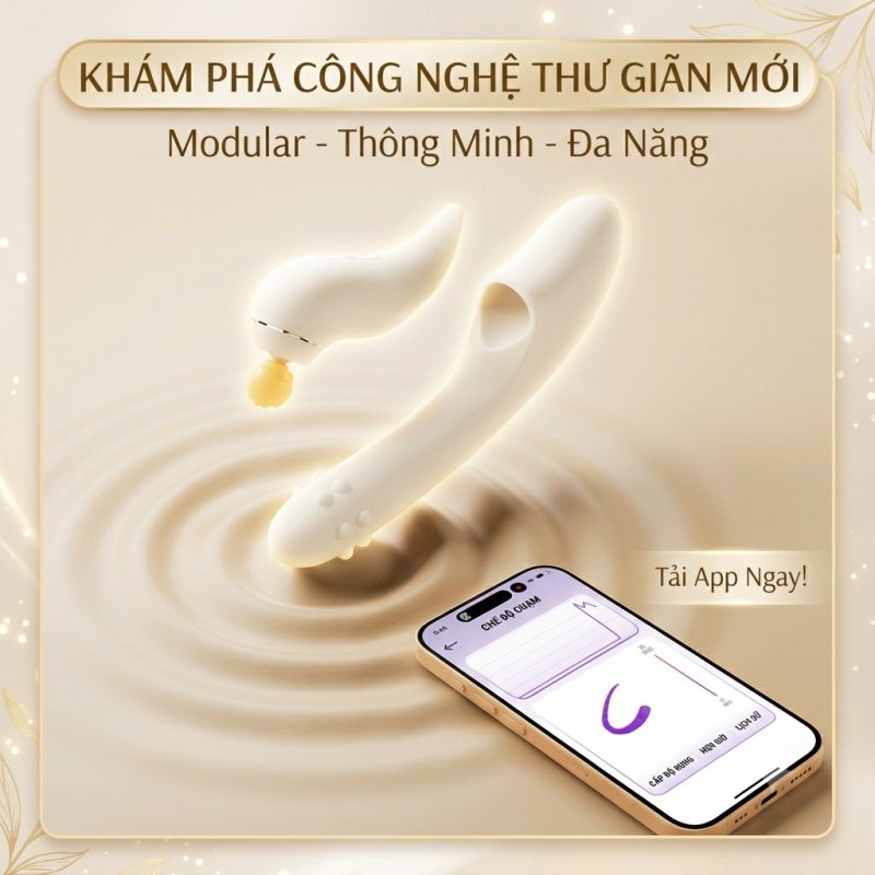 Dương vật giả Svakom Fatima Plus bi xoay massage điều khiển qua app