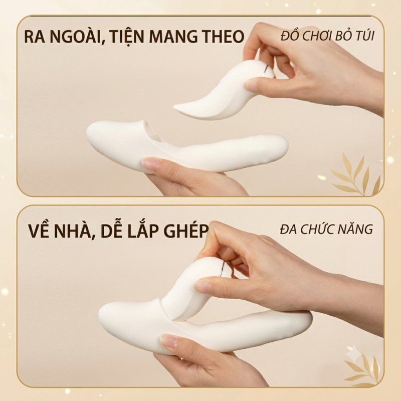 Dương vật giả Svakom Fatima Plus bi xoay massage điều khiển qua app