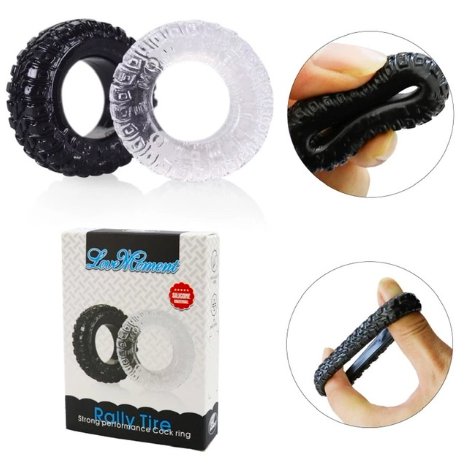 Bộ 2 vòng đeo dương vật Love Moment Rally Tire hình lốp xe