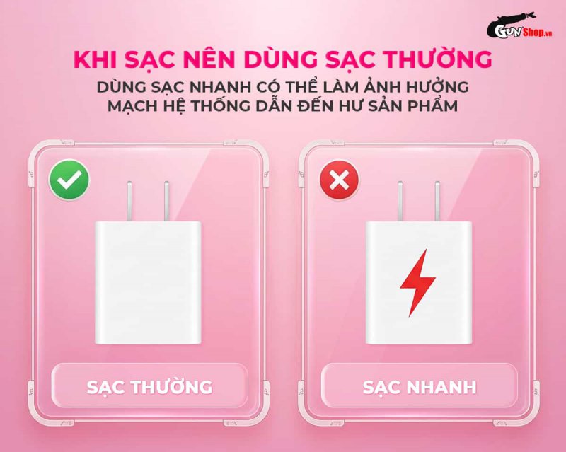 Lưu ý khi sạc trứng rung Galaku Little Pea