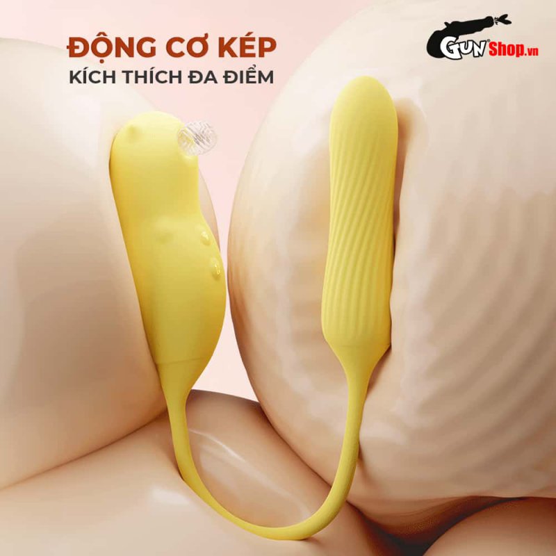 Trứng rung thú cưng Galaku Dinosaur x Demon 2 đầu rung bú mút