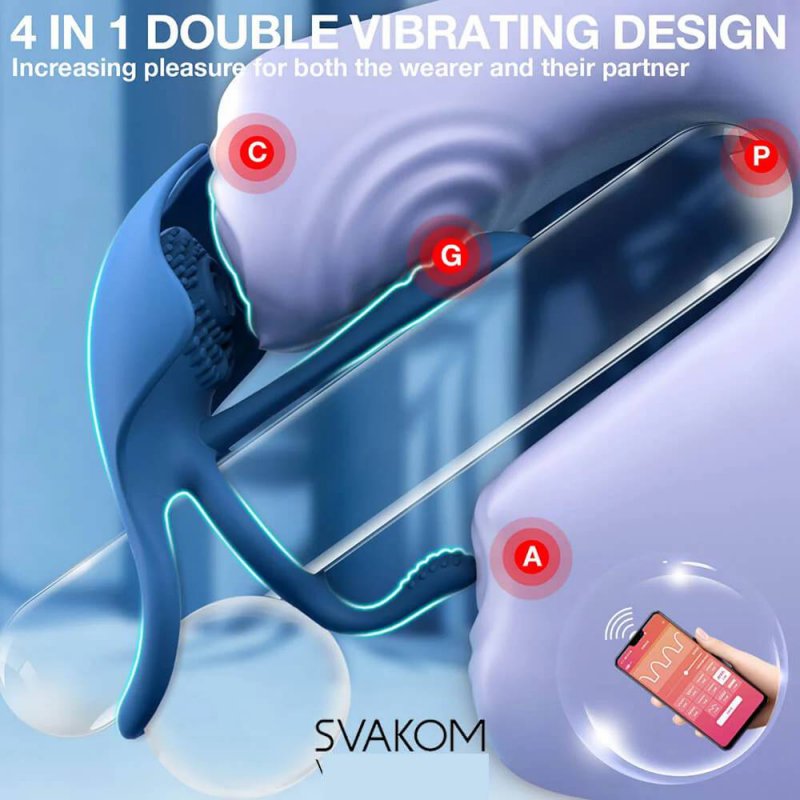 Svakom Barzillai Vòng Đeo Dương Vật Điều Khiển Qua App Tăng Khoái Cảm
