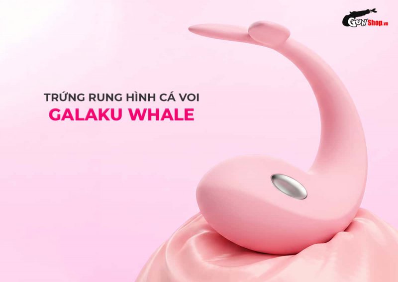 Trứng rung hình cá vôi Galaku Whale máy rung massage mini gắn quần lót nhỏ gọn