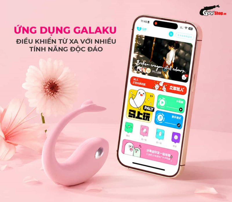 Galaku Whale có thể điều khiển qua ứng dụng Galaku tiện lợi