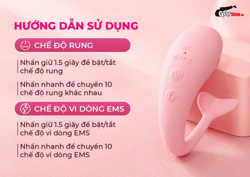 Hướng dẫn cách sử dụng trứng rung hình cá voi Galaku Whale đúng cách