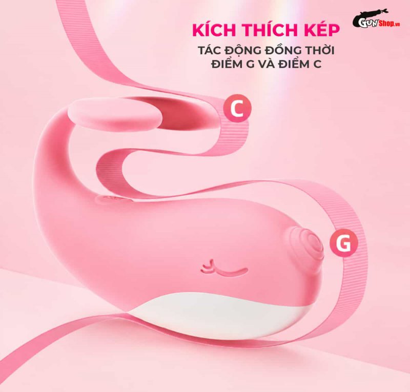 Galaku Whale Mini  có thể kích thích điểm G và C cùng lúc