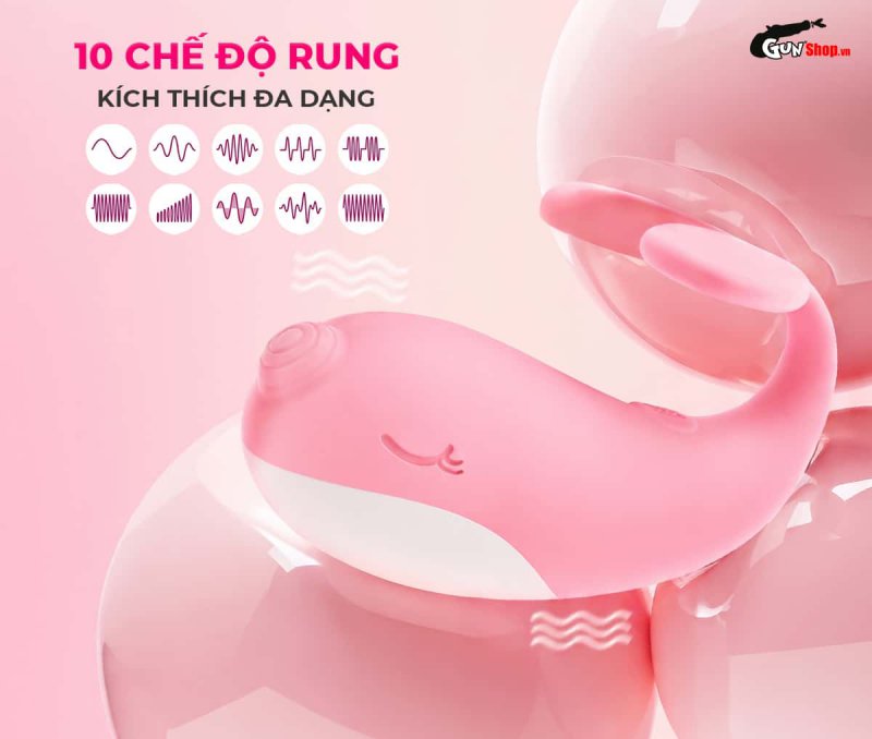 Galaku Whale Mini với 10 chế độ rung mạnh mẽ