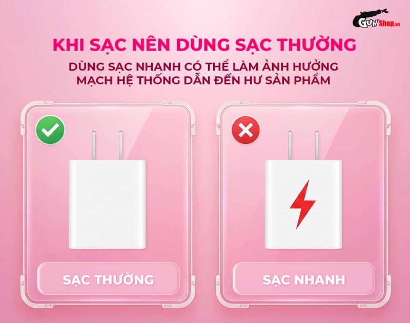 Lưu ý khi sạc máy rung massage Galaku Fairy Stick