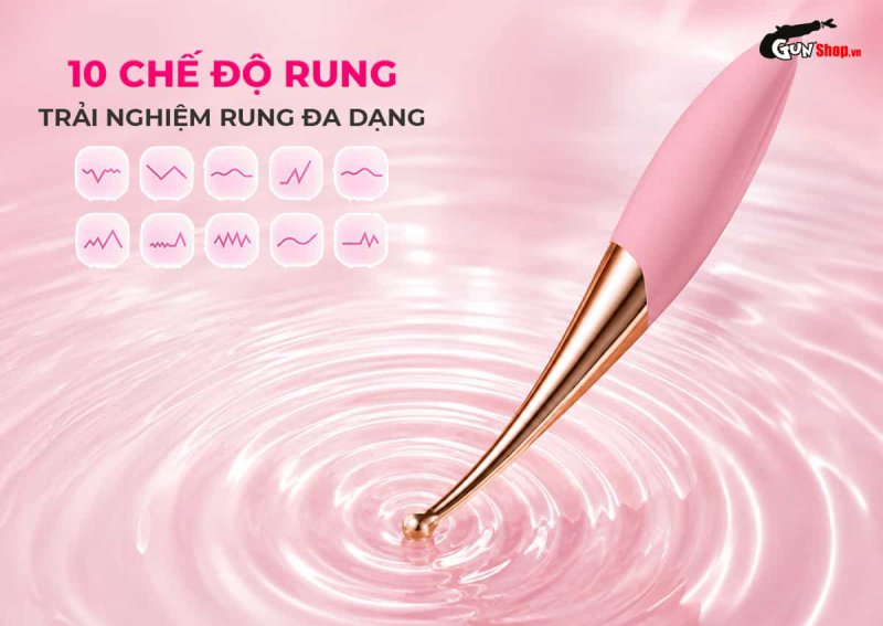Galaku Feather Dot Tide có 10 chế độ rung mạnh mẽ