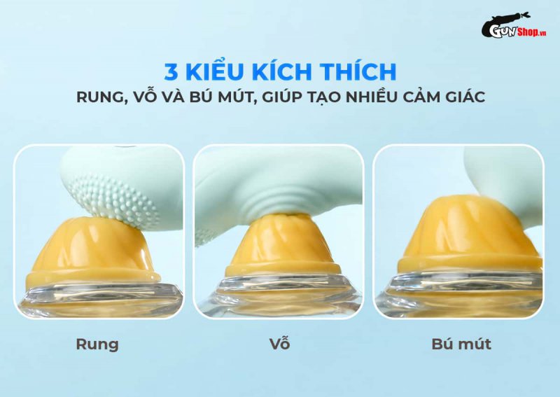 Galaku Freya với 3 kiểu kích thích khác nhau trong cùng 1 sản phẩm