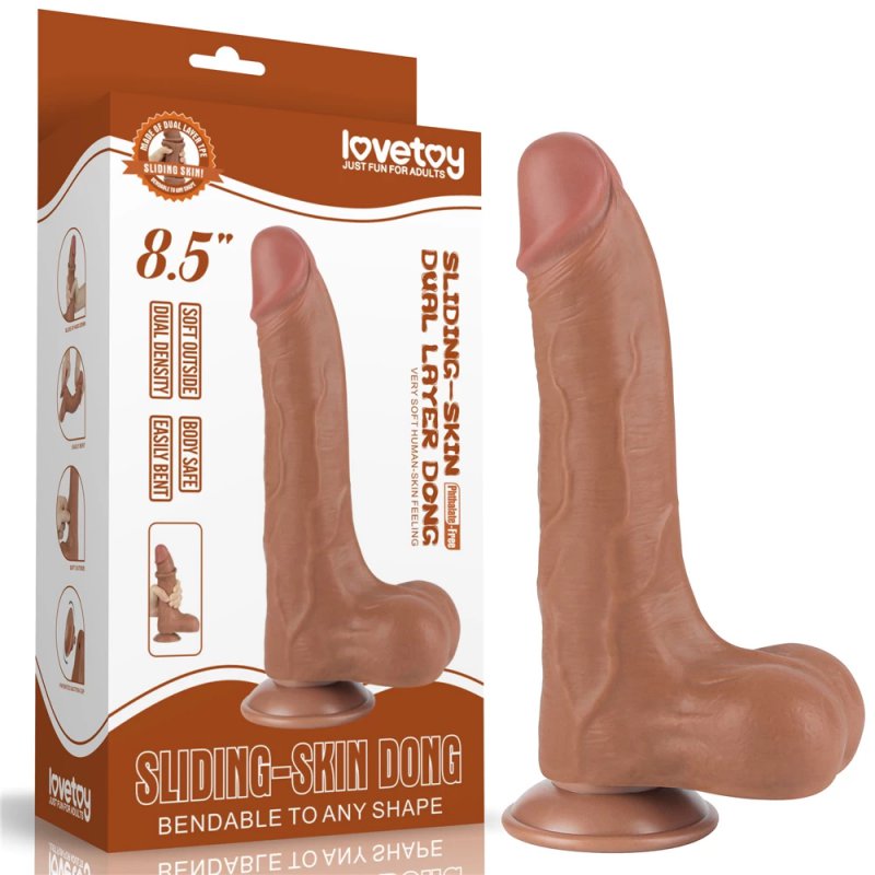 Lovetoy 8.5 inch Sliding Skin Dual Layer Dong hai lớp tuột da