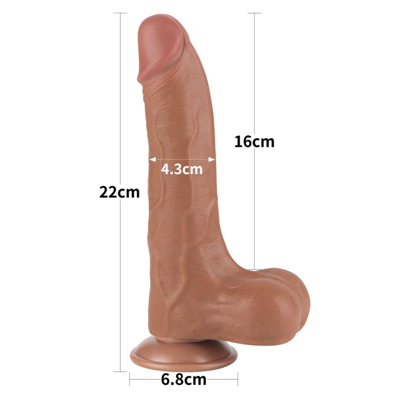 Lovetoy 8.5 inch Sliding Skin Dual Layer Dong hai lớp tuột da
