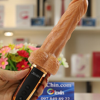 JEUSN cầm tay rung thụt tỏa nhiệt cao cấp silicone mềm mịn