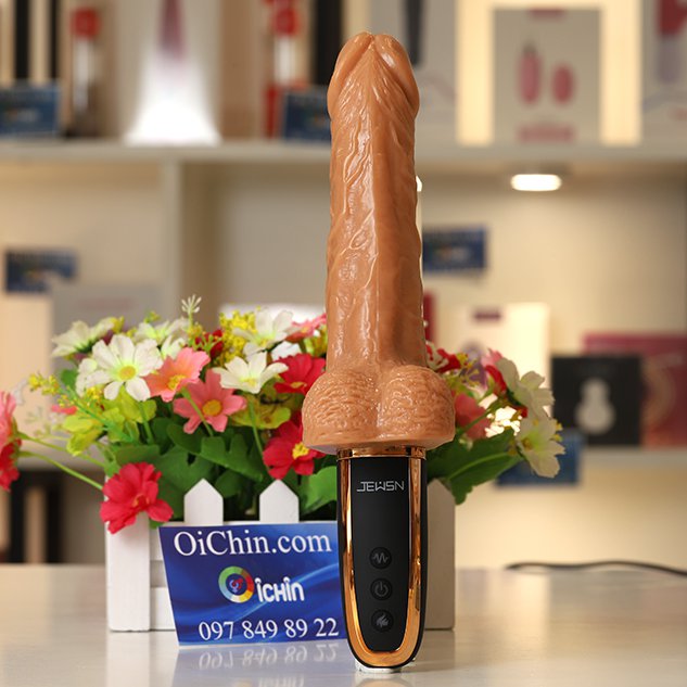 JEUSN cầm tay rung thụt tỏa nhiệt cao cấp silicone mềm mịn