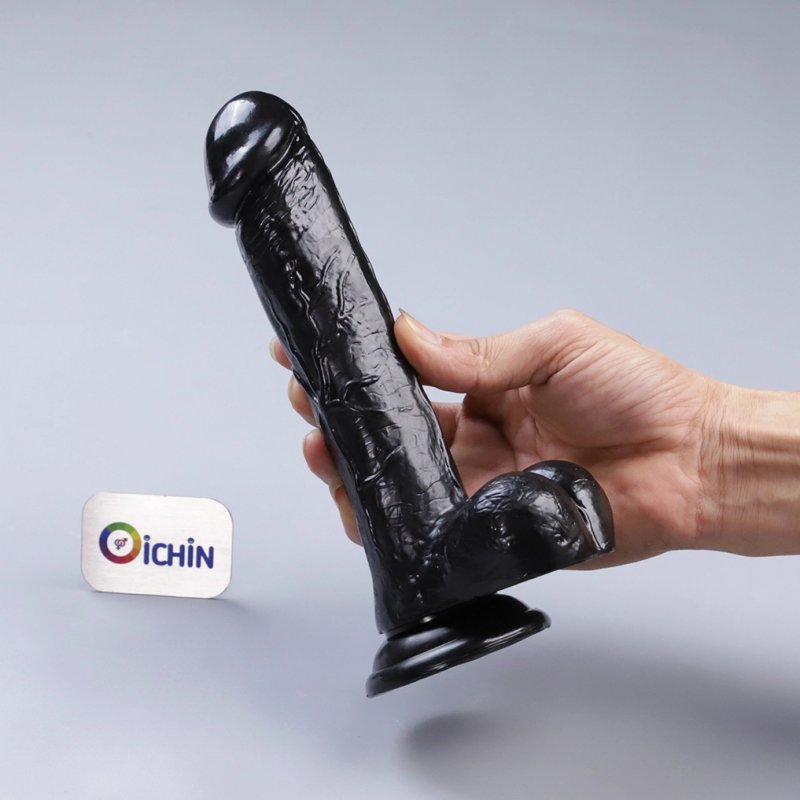 Dương vật giả chisa rubicon 8.8 inch màu đen gân guốc mạnh mẽ